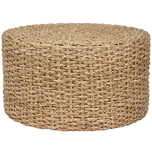 RED LANTERN RUSH GRASS KNOTWORK COFFEE TABLE/OTTOMAN – NATURAL