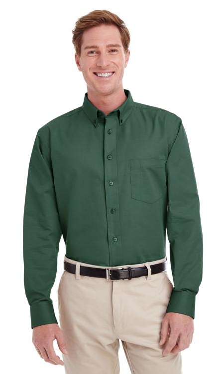 M581 Harriton Men's Foundation Long-Sleeve Twill Shirt with Teflon - Picture 5 of 18