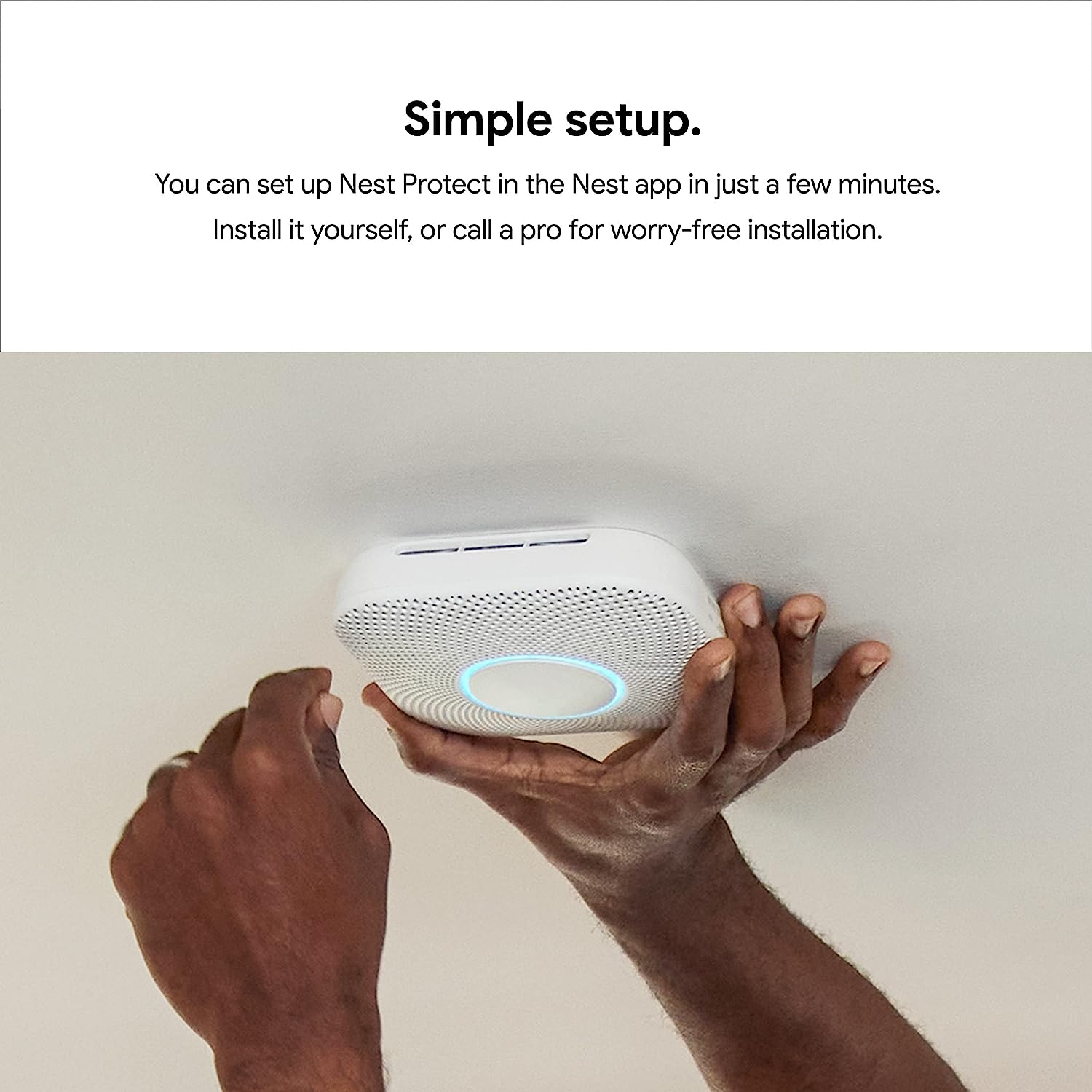 Google Nest Protect Smoke Alarm and Carbon Monoxide Detector White - Picture 3 of 5