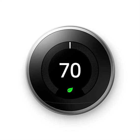 Google Nest Learning Thermostat 3rd Gen T3007ES - Stainless Steel - Picture 1 of 4