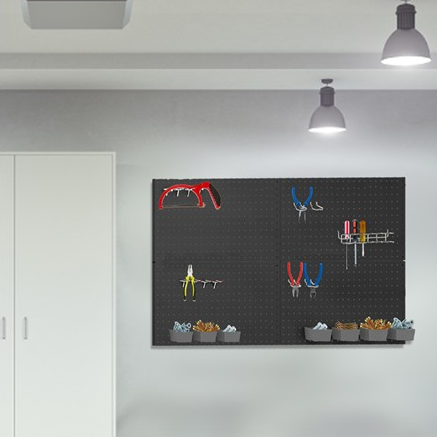 TNINE 28PC 4 PEGBOARD PANELS & ACCESSORIES - BLACK