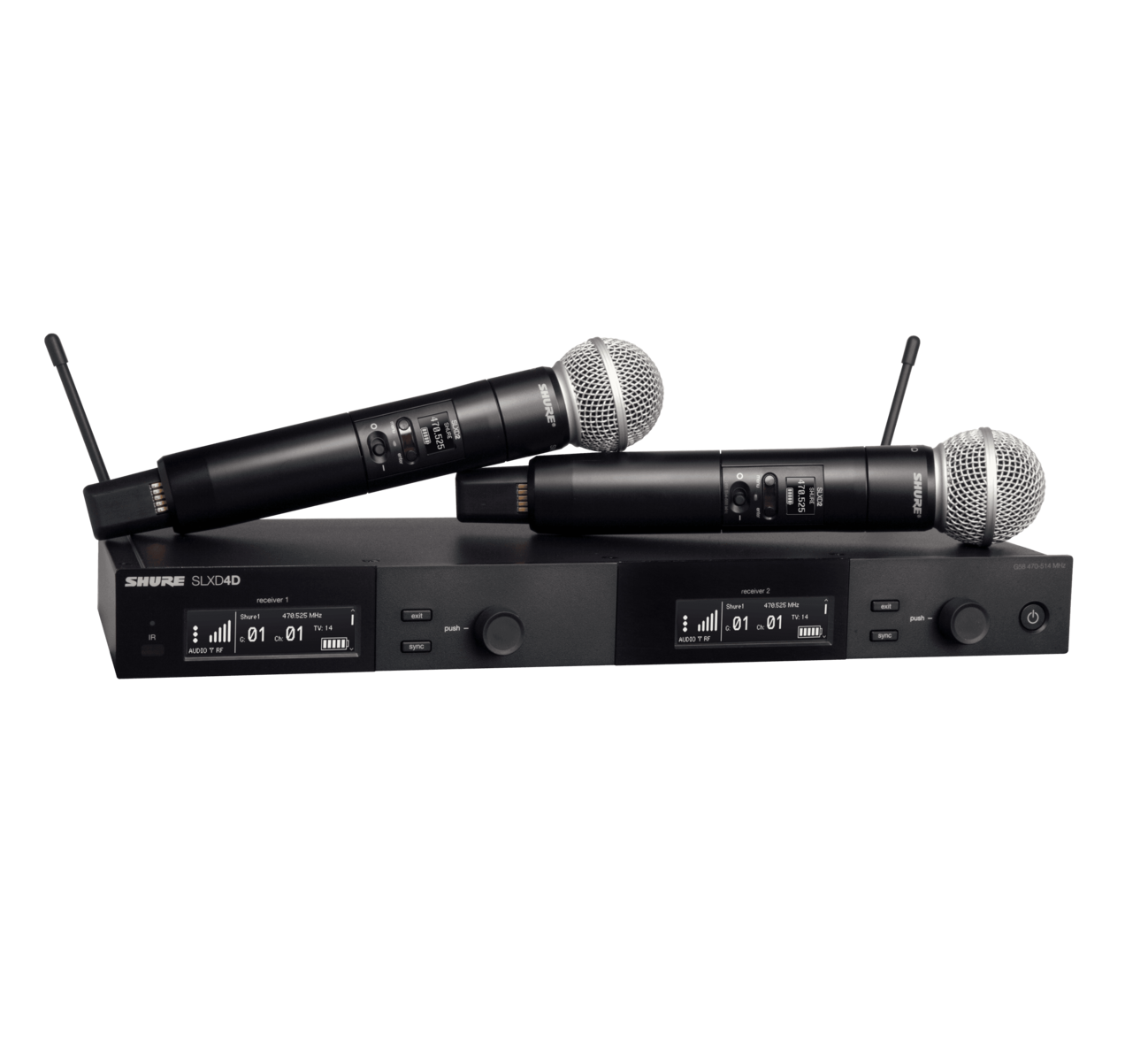 Shure SLXD24D/SM58 Dual-Channel Wireless Handheld Microphone System