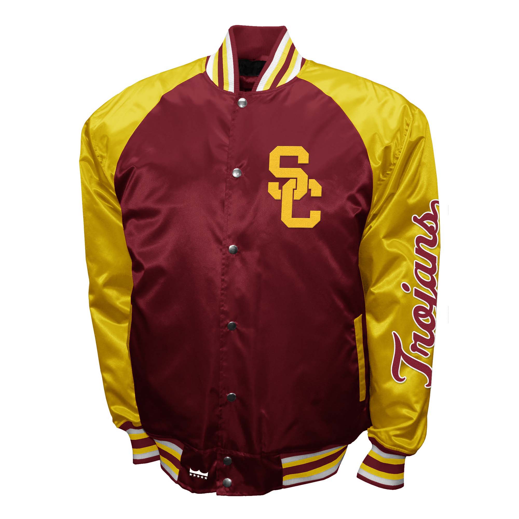 Franchise Club Mens NCAA The Game Satin Jacket - Picture 34 of 45