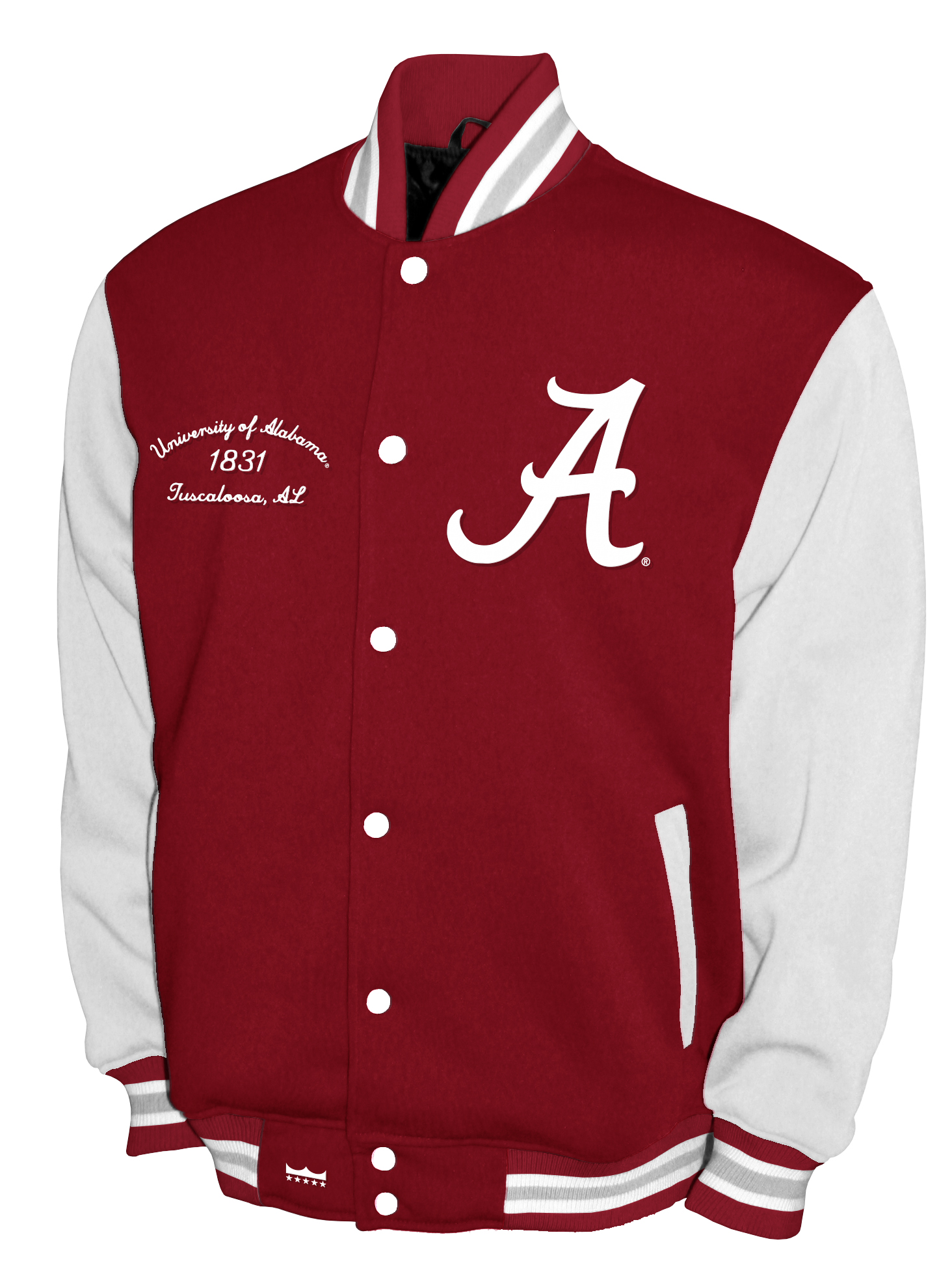 Franchise Club Mens NCAA Varsity Fleece Jacket