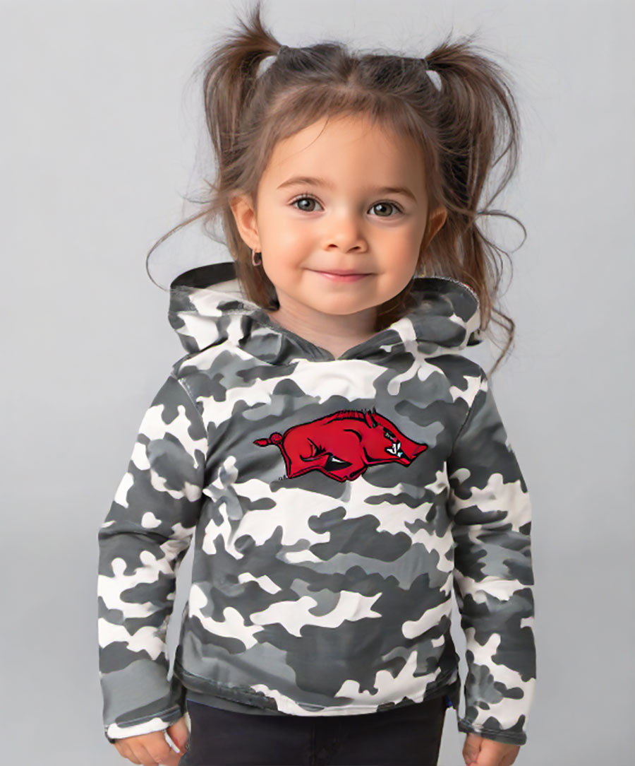 Wes and Willy Kid and Toddler NCAA Camo Long Sleeve Hooded T-Shirt - Picture 6 of 55
