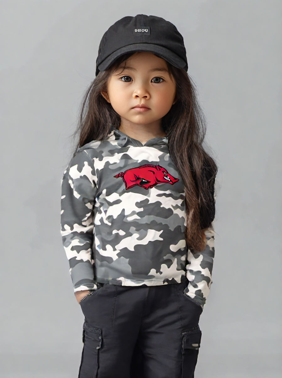 Wes and Willy Kid and Toddler NCAA Camo Long Sleeve Hooded T-Shirt - Picture 8 of 55