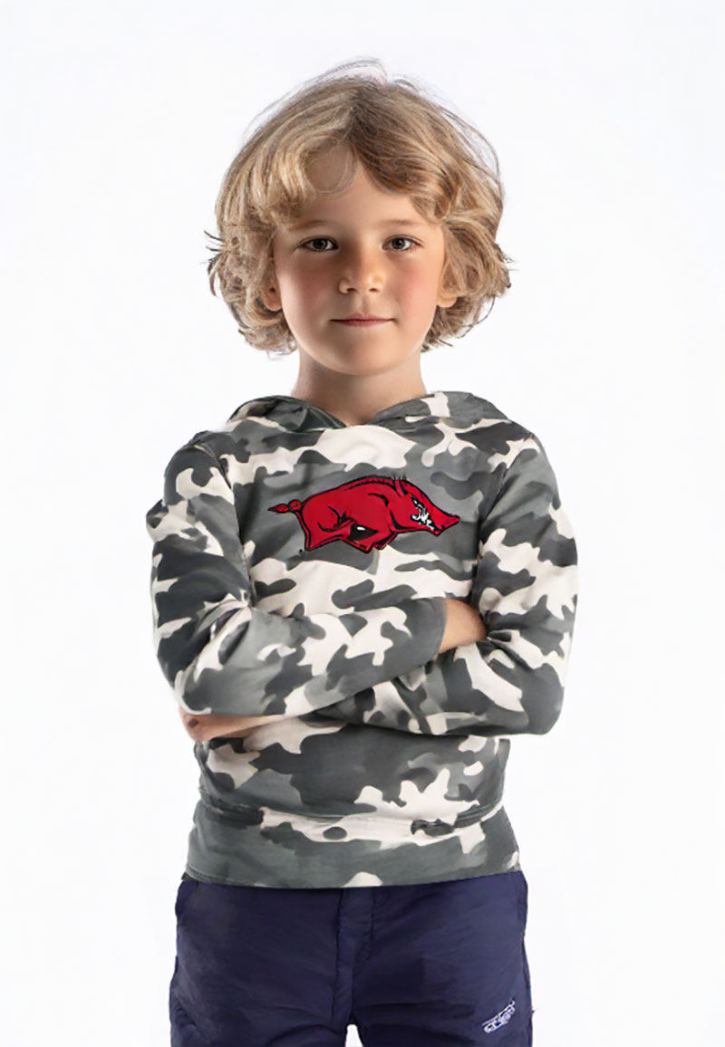 Wes and Willy Kid and Toddler NCAA Camo Long Sleeve Hooded T-Shirt - Picture 7 of 55