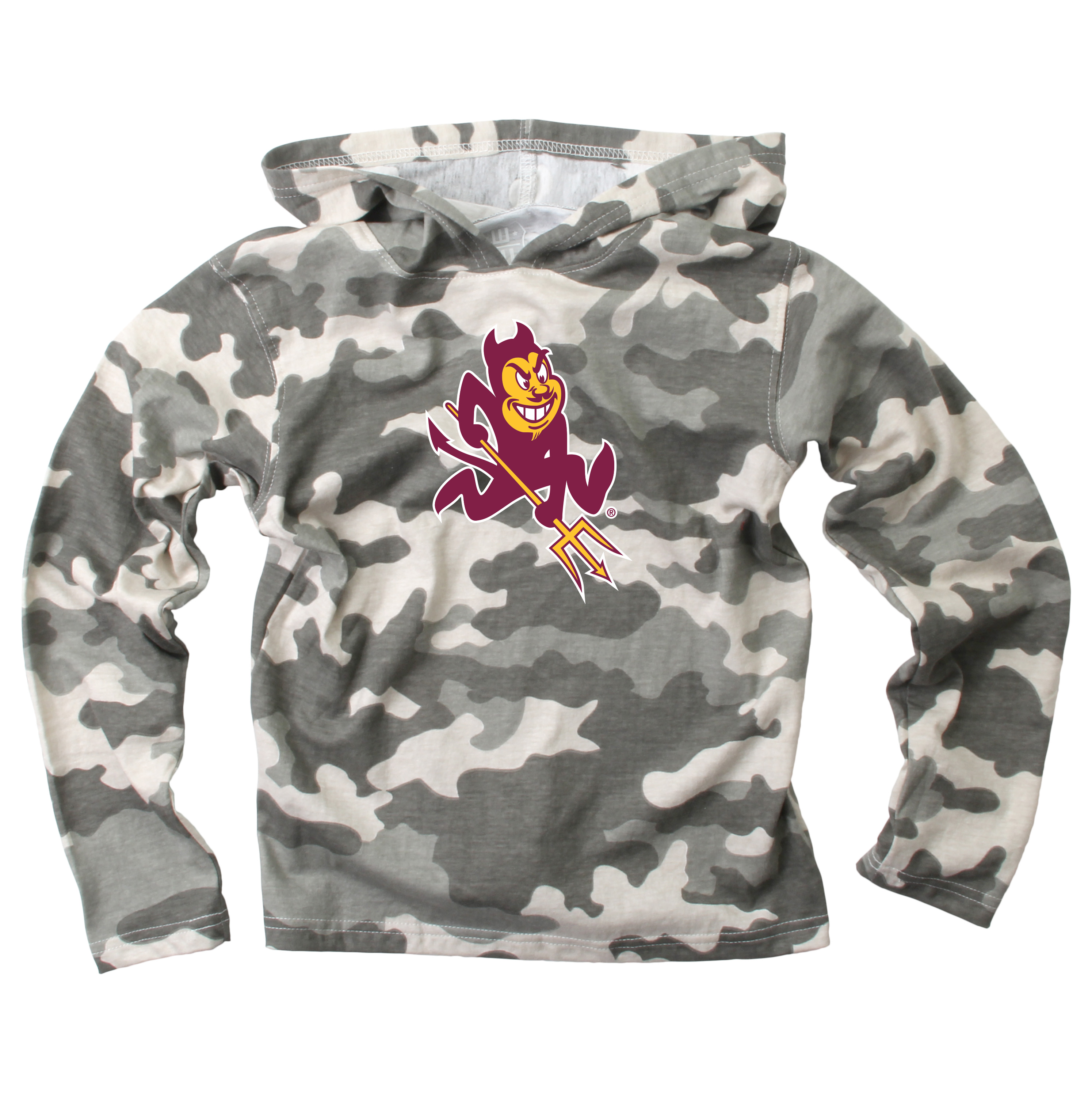 Wes and Willy Kid and Toddler NCAA Camo Long Sleeve Hooded T-Shirt - Picture 46 of 55