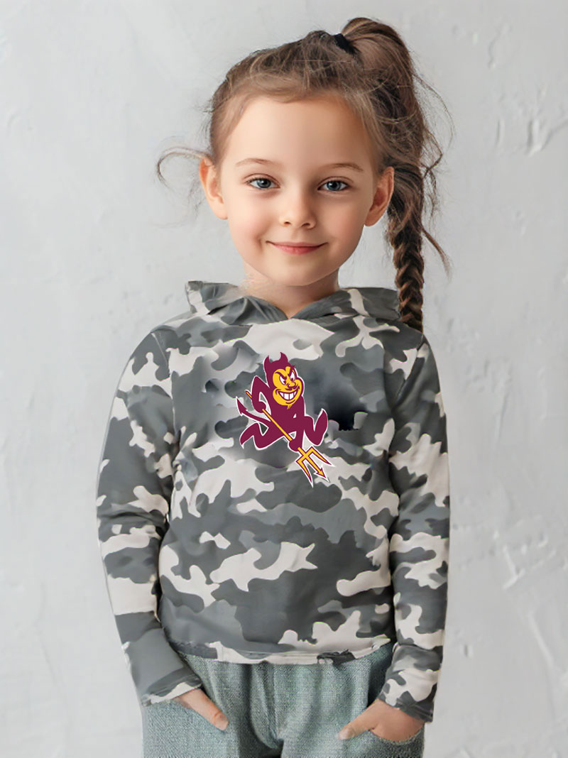 Wes and Willy Kid and Toddler NCAA Camo Long Sleeve Hooded T-Shirt - Picture 50 of 55