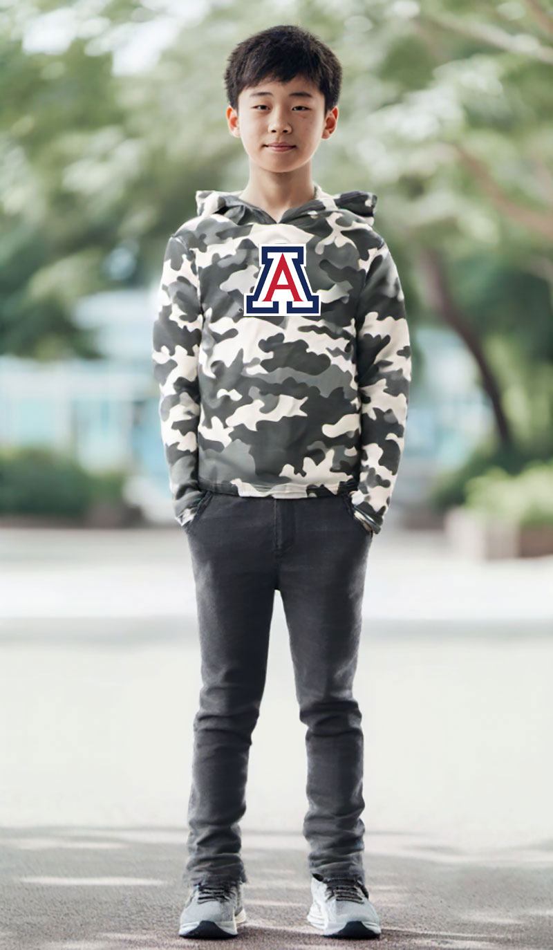 Wes and Willy Kid and Toddler NCAA Camo Long Sleeve Hooded T-Shirt - Picture 54 of 55