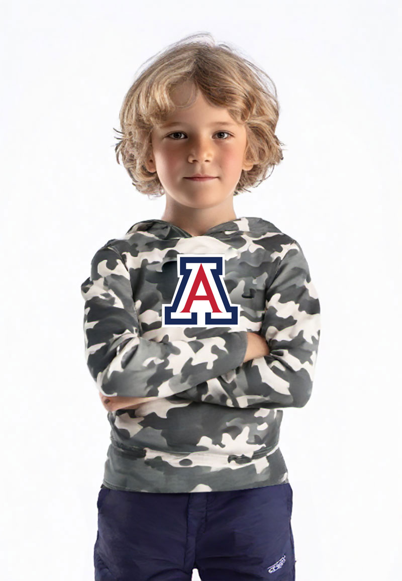 Wes and Willy Kid and Toddler NCAA Camo Long Sleeve Hooded T-Shirt - Picture 52 of 55