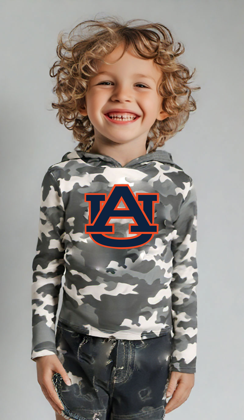 Wes and Willy Kid and Toddler NCAA Camo Long Sleeve Hooded T-Shirt - Picture 10 of 55