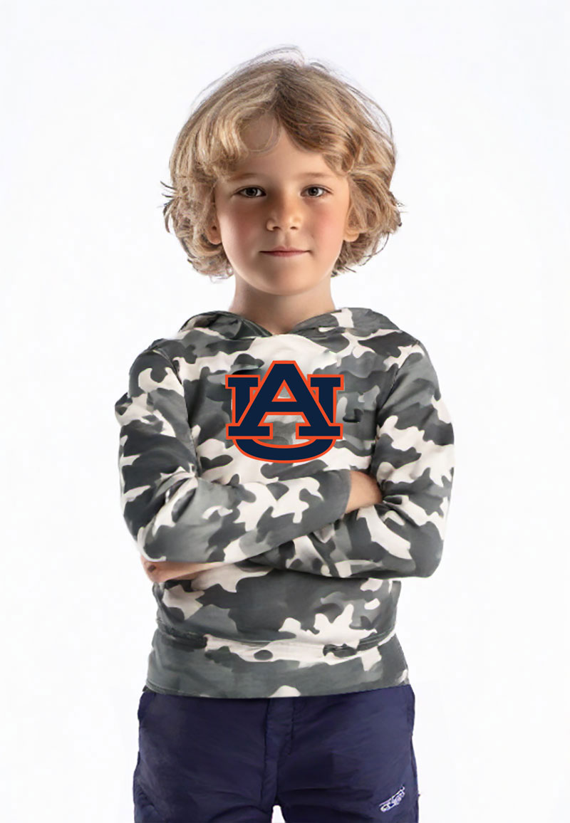 Wes and Willy Kid and Toddler NCAA Camo Long Sleeve Hooded T-Shirt - Picture 12 of 55