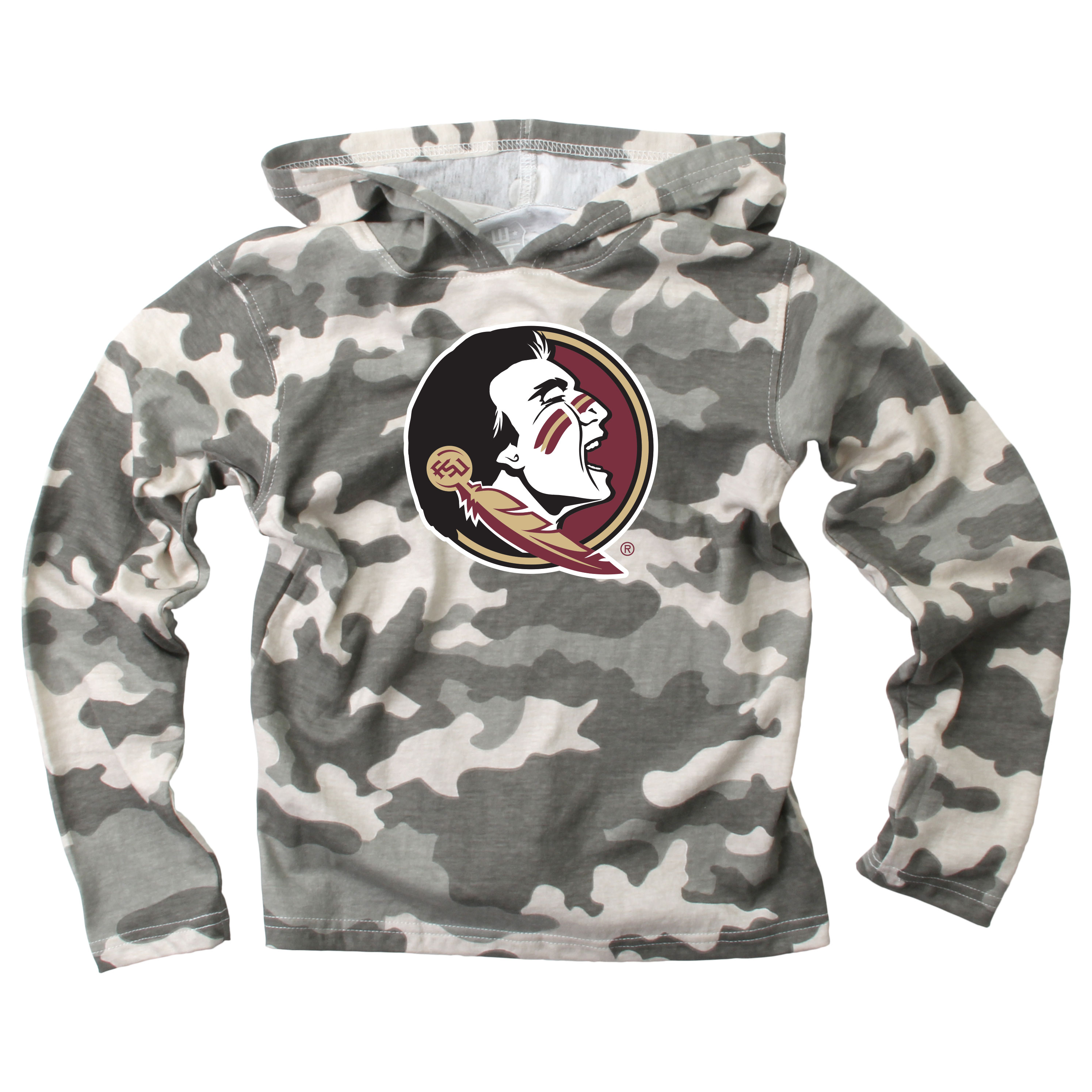 Wes and Willy Kid and Toddler NCAA Camo Long Sleeve Hooded T-Shirt - Picture 15 of 55
