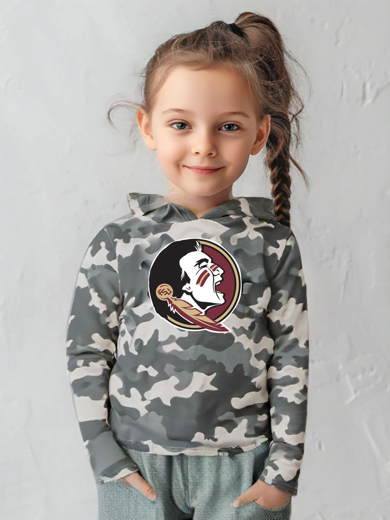 Wes and Willy Kid and Toddler NCAA Camo Long Sleeve Hooded T-Shirt - Picture 17 of 55