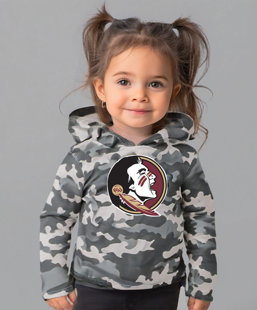 Wes and Willy Kid and Toddler NCAA Camo Long Sleeve Hooded T-Shirt - Picture 19 of 55