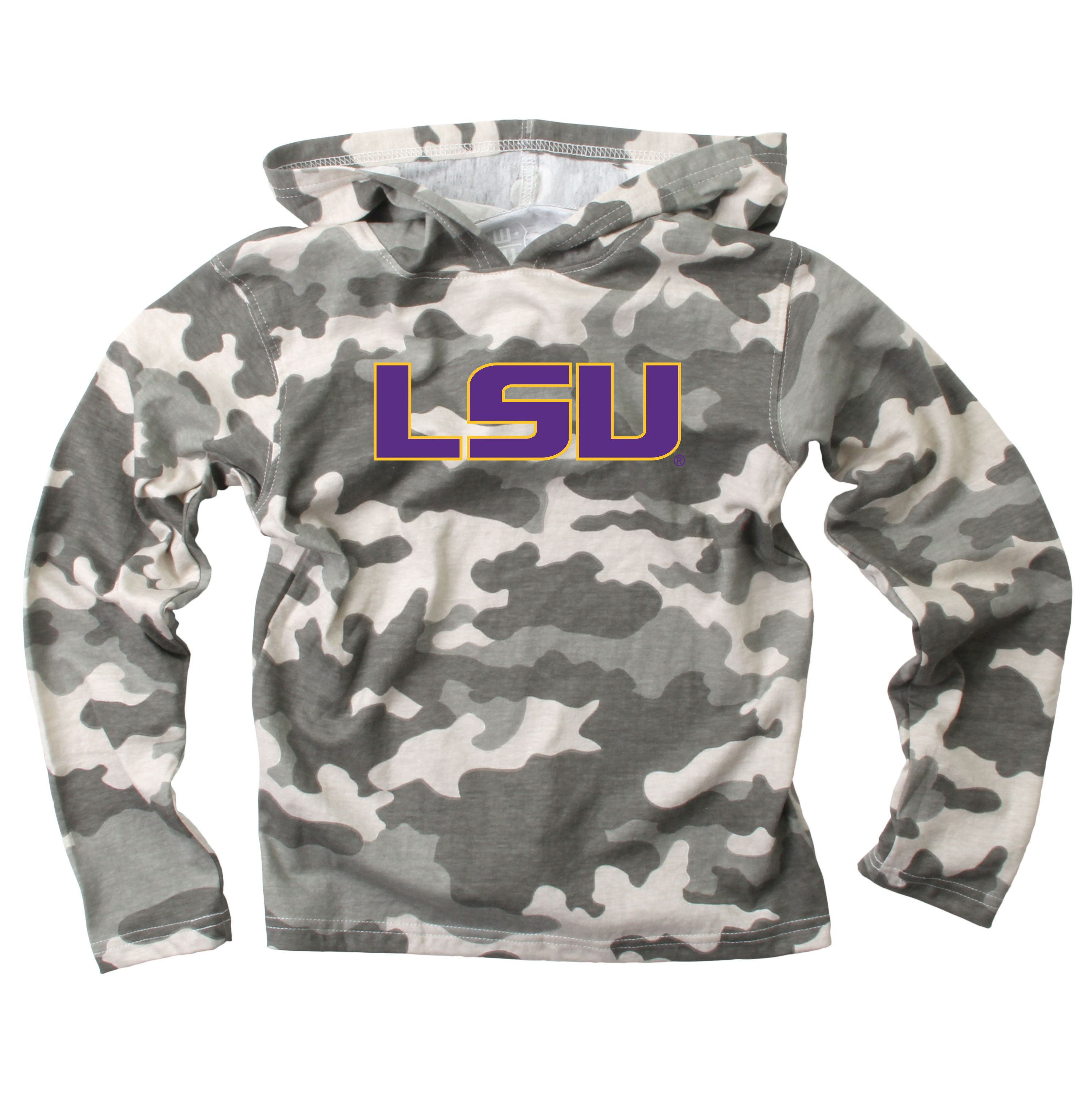 Wes and Willy Kid and Toddler NCAA Camo Long Sleeve Hooded T-Shirt - Picture 26 of 55