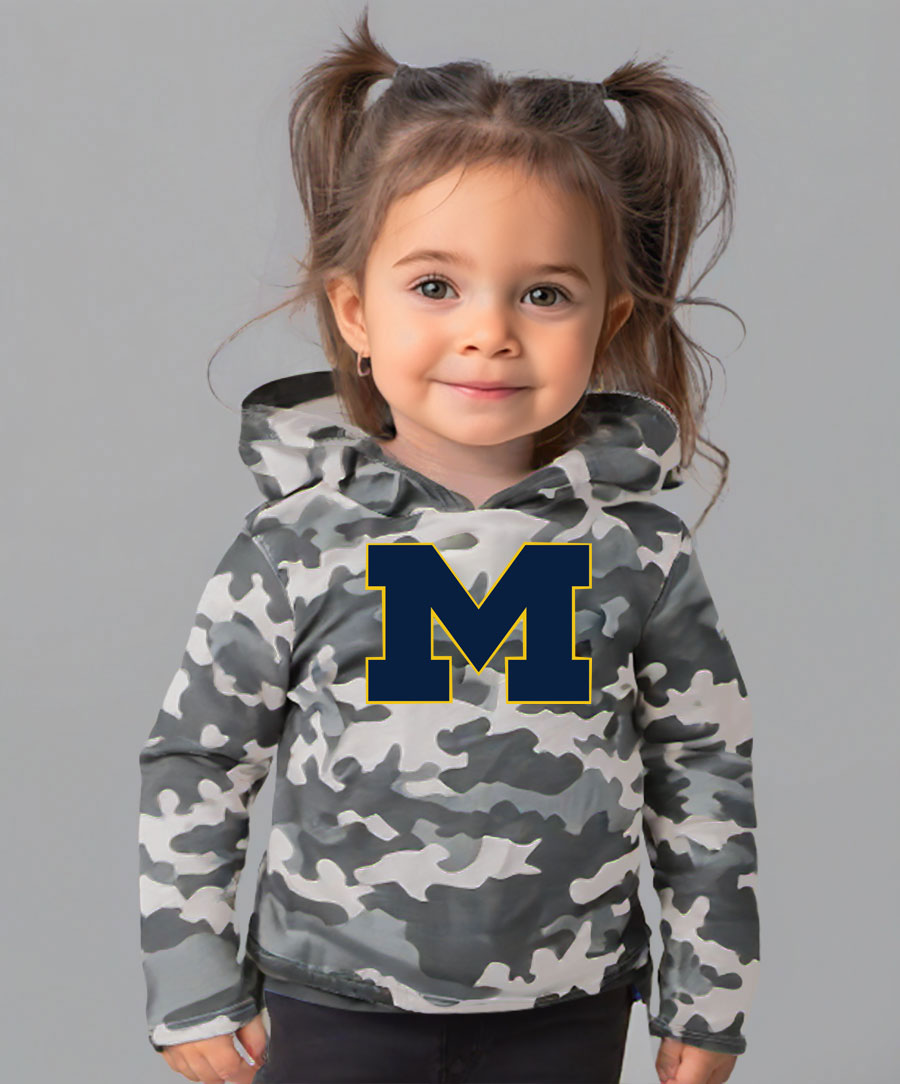 Wes and Willy Kid and Toddler NCAA Camo Long Sleeve Hooded T-Shirt - Picture 31 of 55
