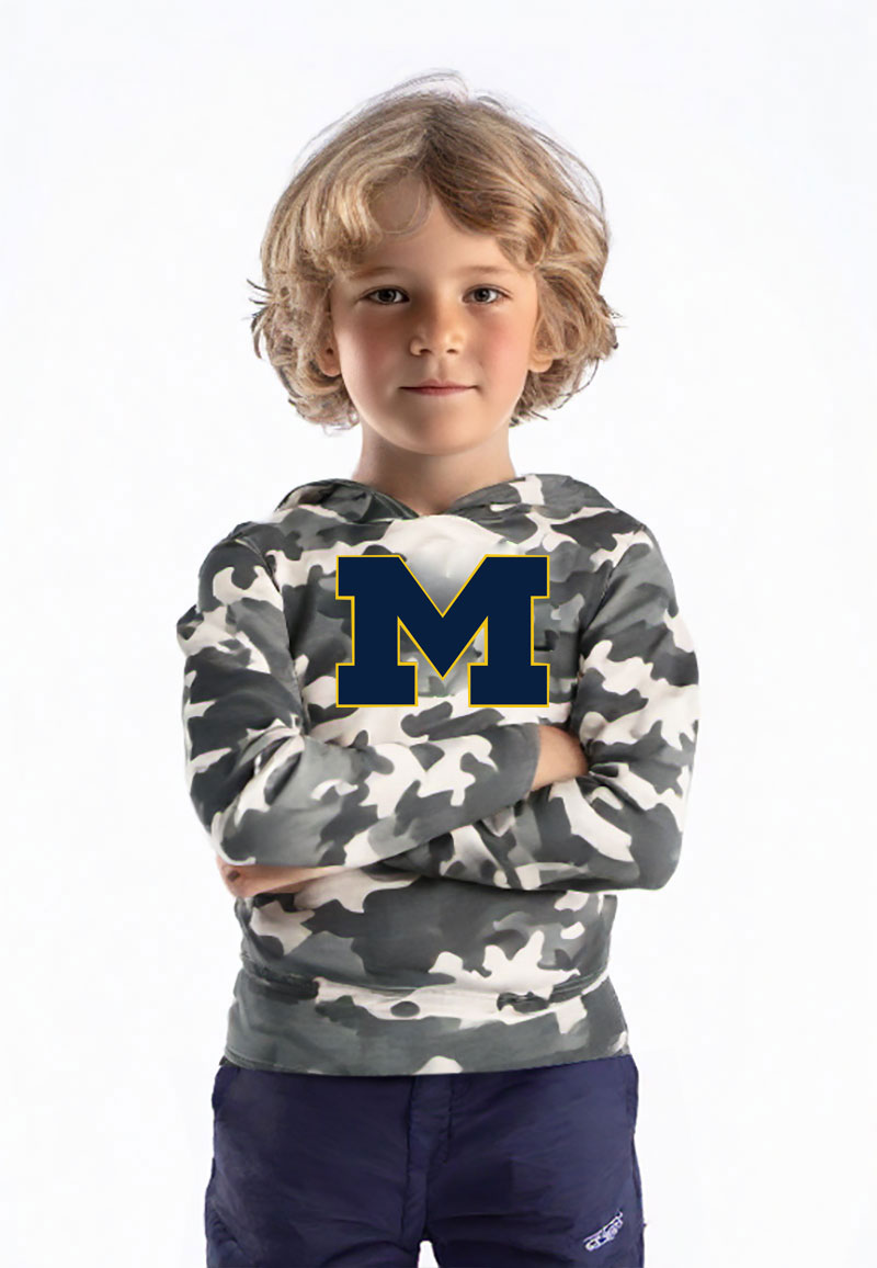 Wes and Willy Kid and Toddler NCAA Camo Long Sleeve Hooded T-Shirt - Picture 28 of 55