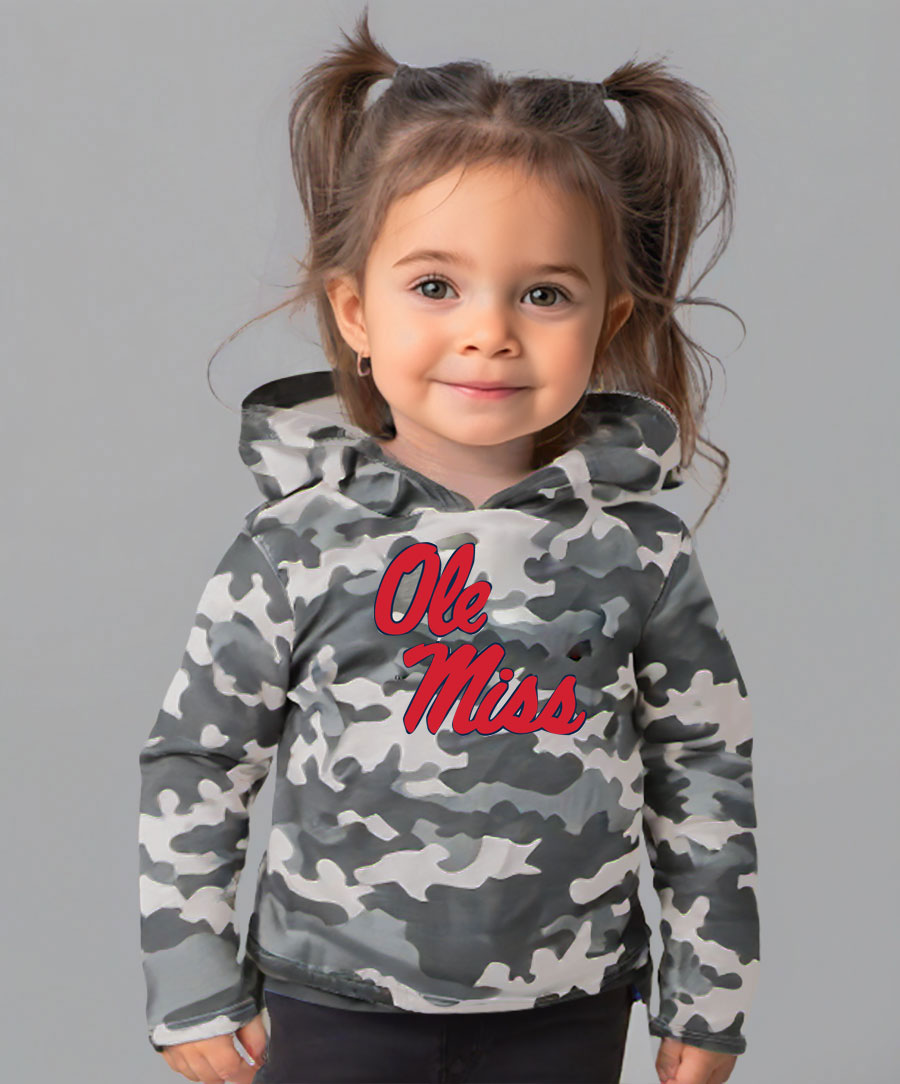 Wes and Willy Kid and Toddler NCAA Camo Long Sleeve Hooded T-Shirt - Picture 36 of 55