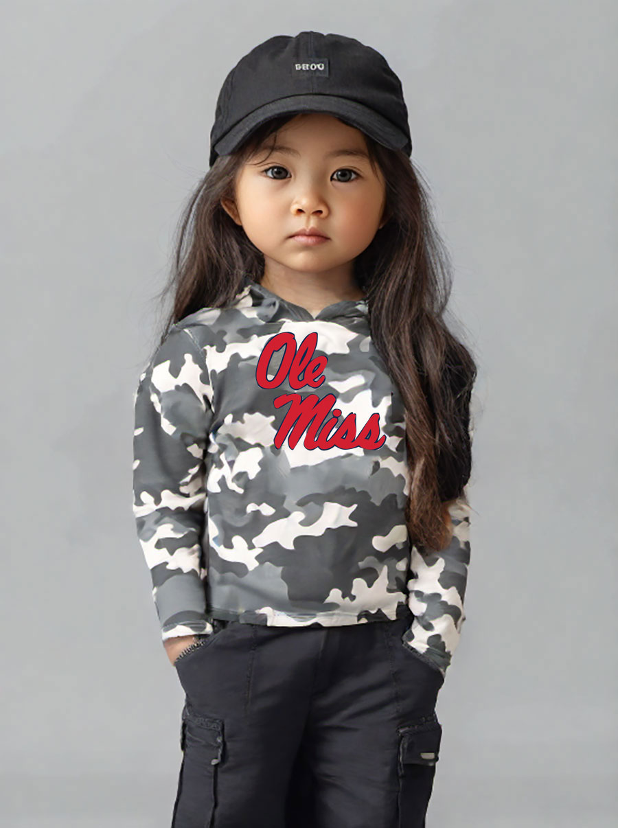 Wes and Willy Kid and Toddler NCAA Camo Long Sleeve Hooded T-Shirt - Picture 34 of 55