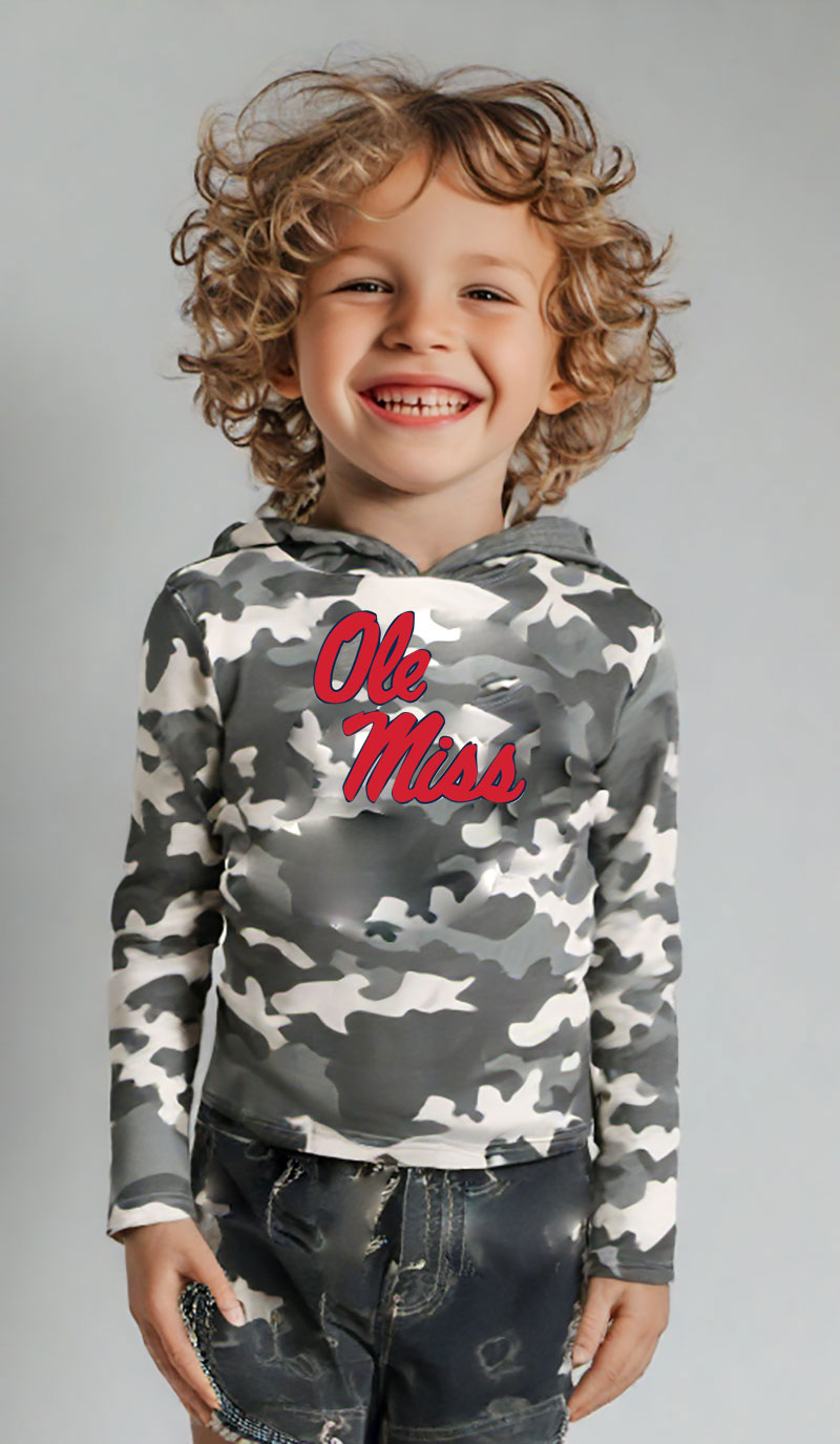 Wes and Willy Kid and Toddler NCAA Camo Long Sleeve Hooded T-Shirt - Picture 33 of 55