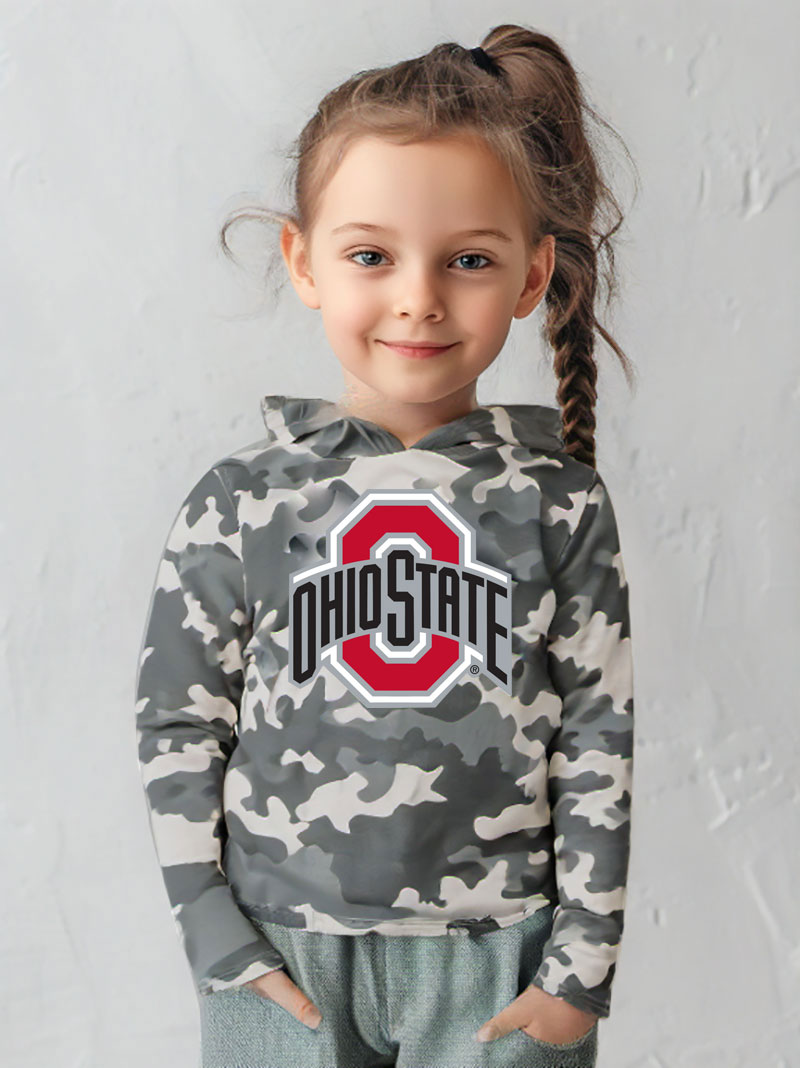 Wes and Willy Kid and Toddler NCAA Camo Long Sleeve Hooded T-Shirt - Picture 39 of 55