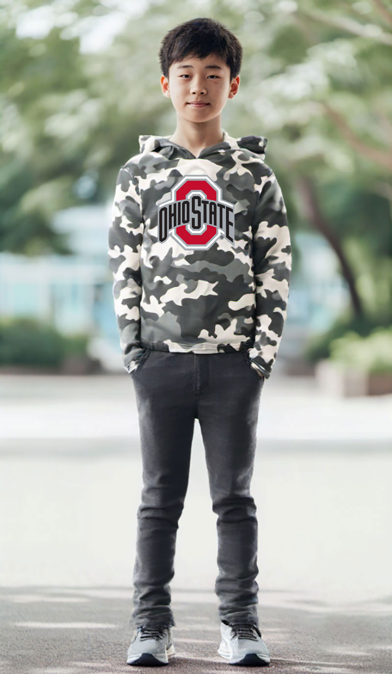 Wes and Willy Kid and Toddler NCAA Camo Long Sleeve Hooded T-Shirt - Picture 38 of 55