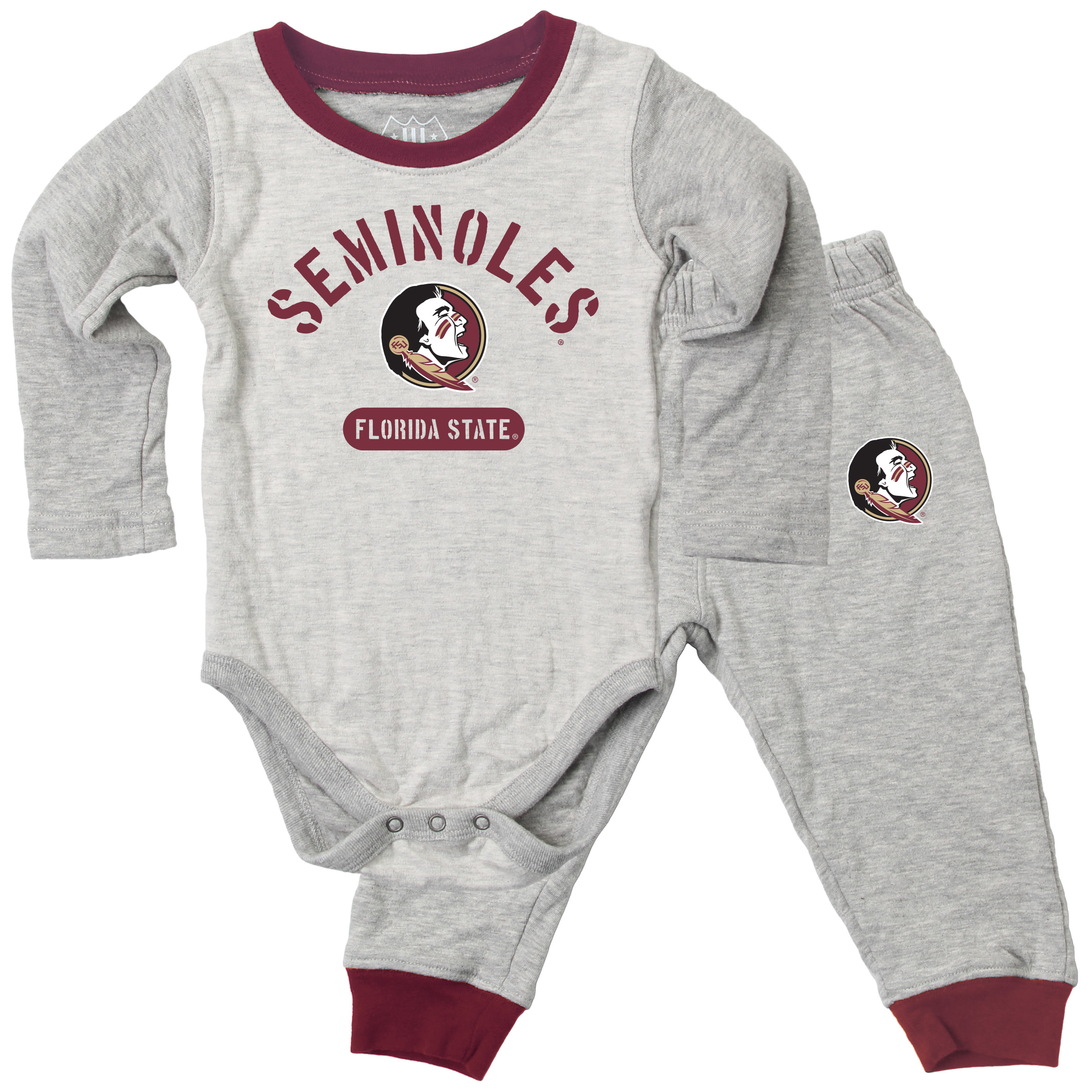 Wes and Willy Baby College Jie Jie Long Sleeve Bodysuit and Pant Set - Picture 8 of 19