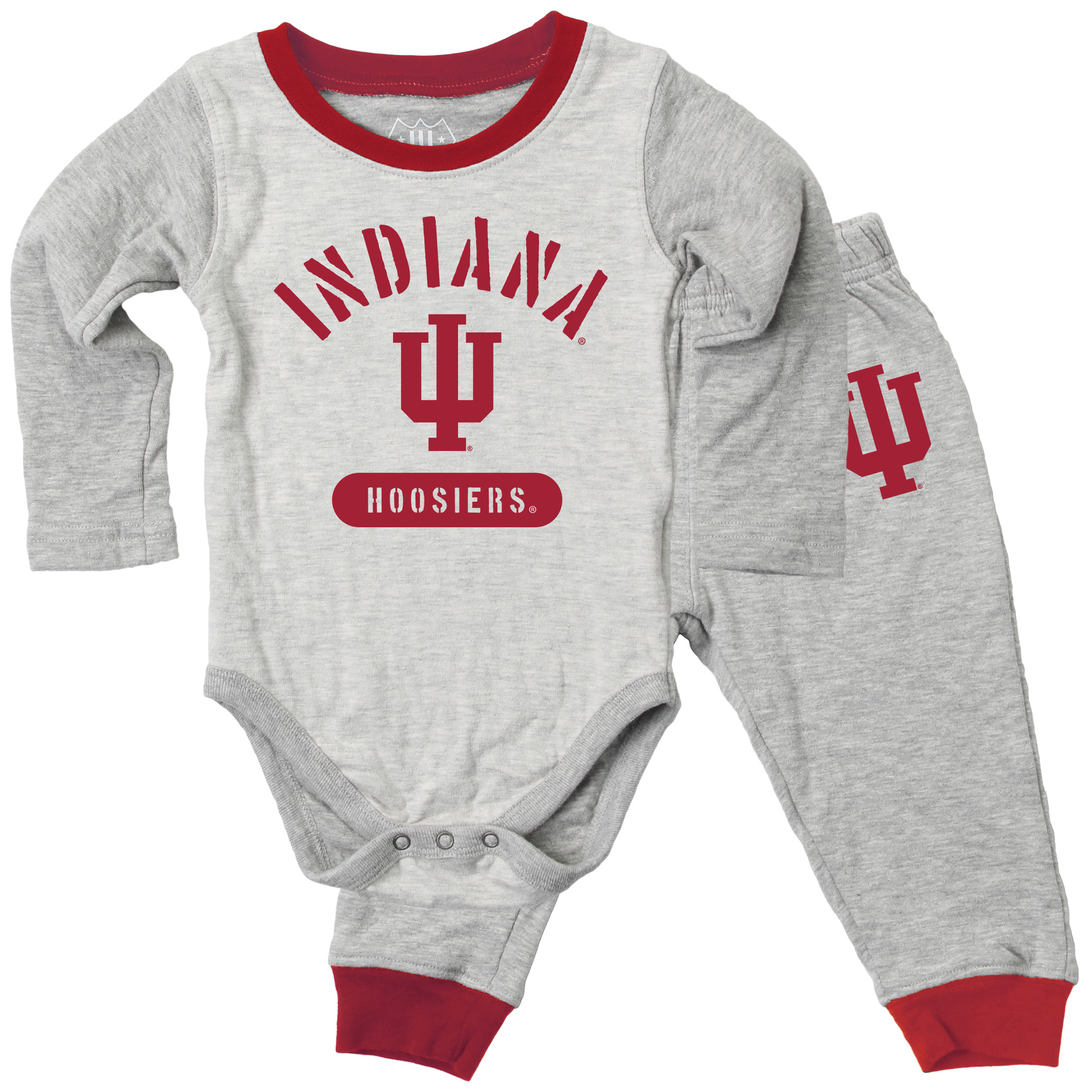 Wes and Willy Baby College Jie Jie Bodysuit and Pant Set Multiple Teams