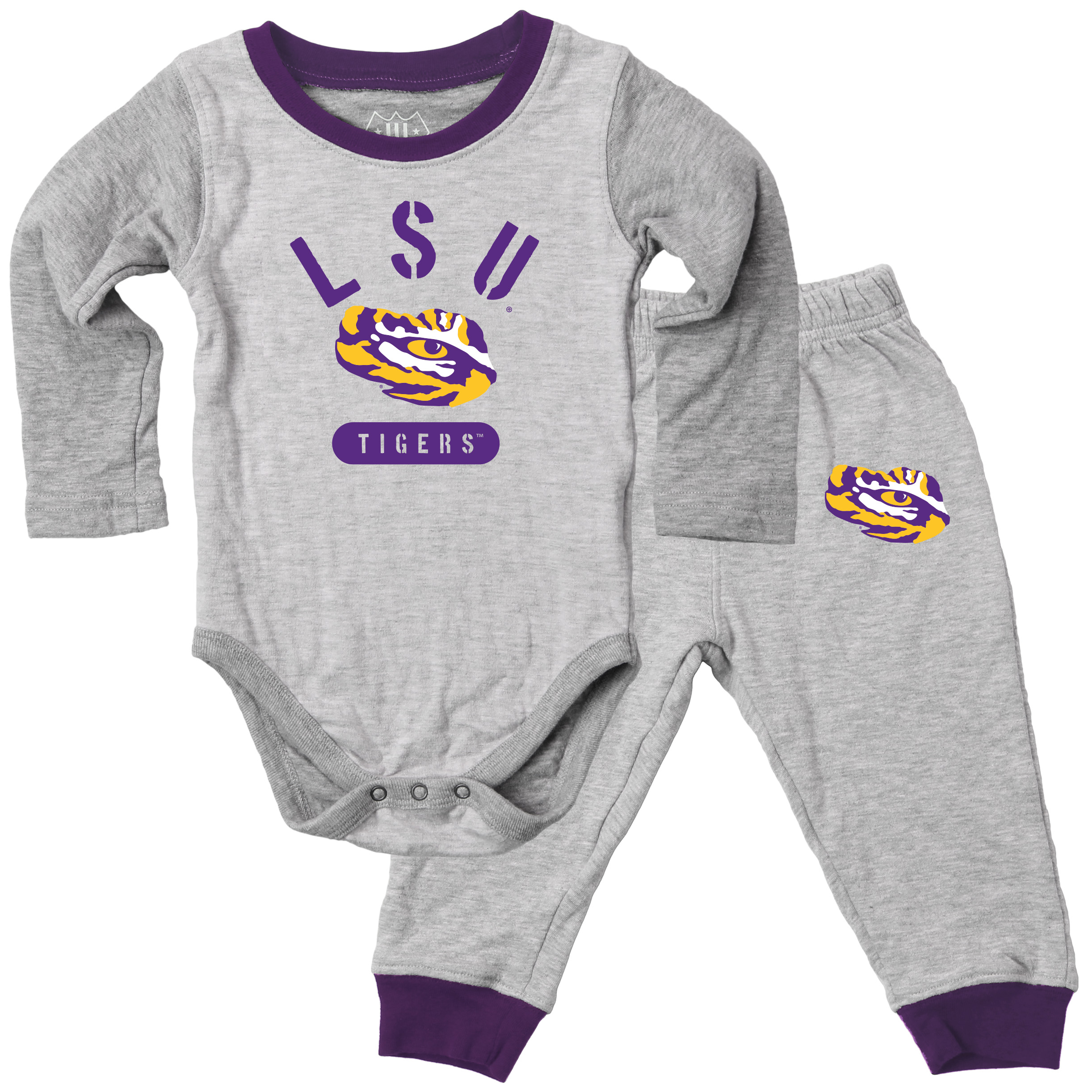 Wes and Willy Baby College Jie Jie Long Sleeve Bodysuit and Pant Set - Picture 13 of 19