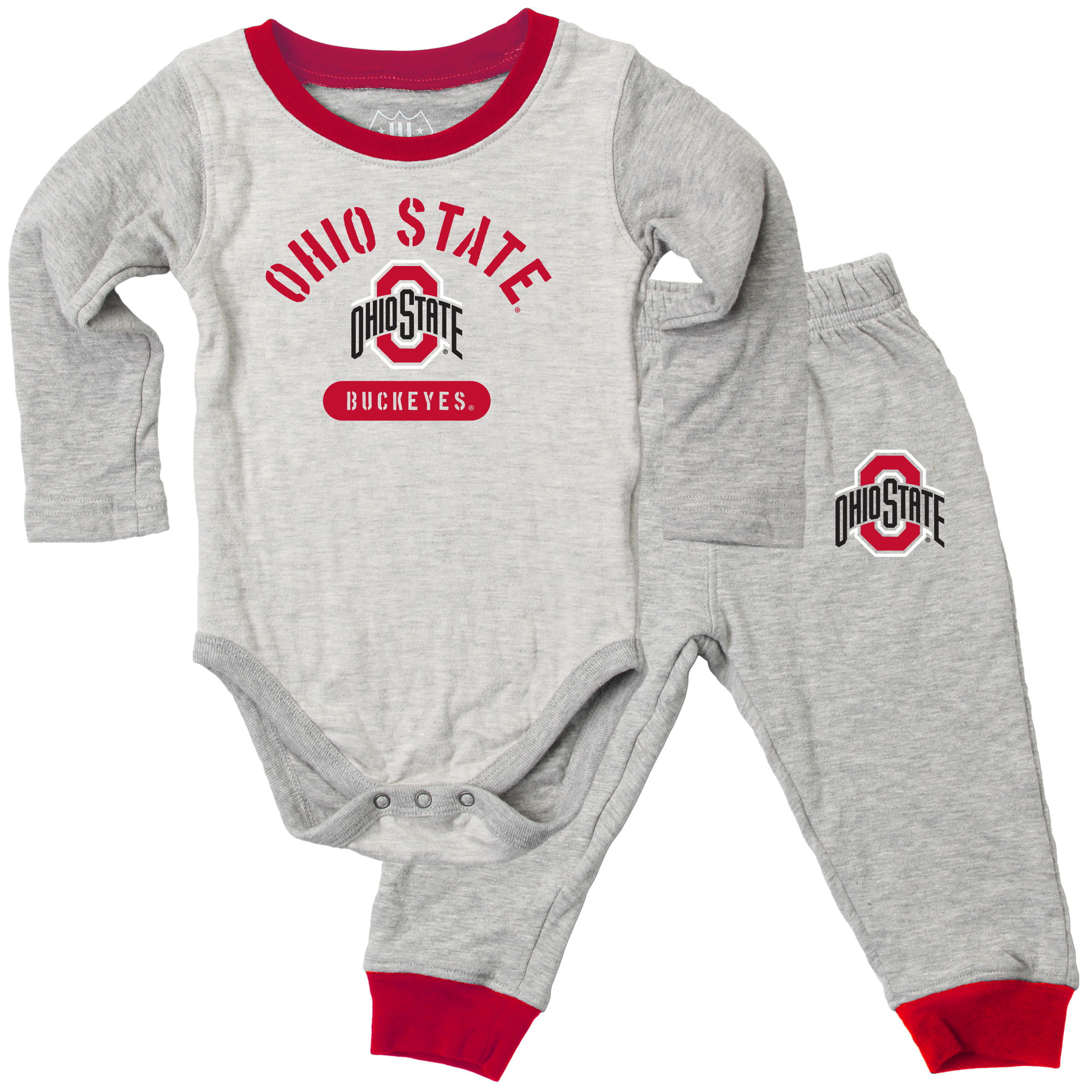 Wes and Willy Baby College Jie Jie Long Sleeve Bodysuit and Pant Set - Picture 9 of 19