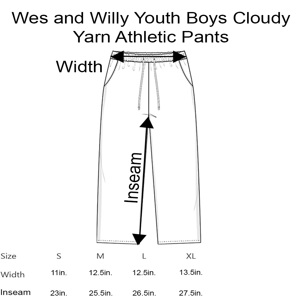 Wes and Willy Youth Boys Cloudy Yarn College Athletic Pant - Picture 5 of 53