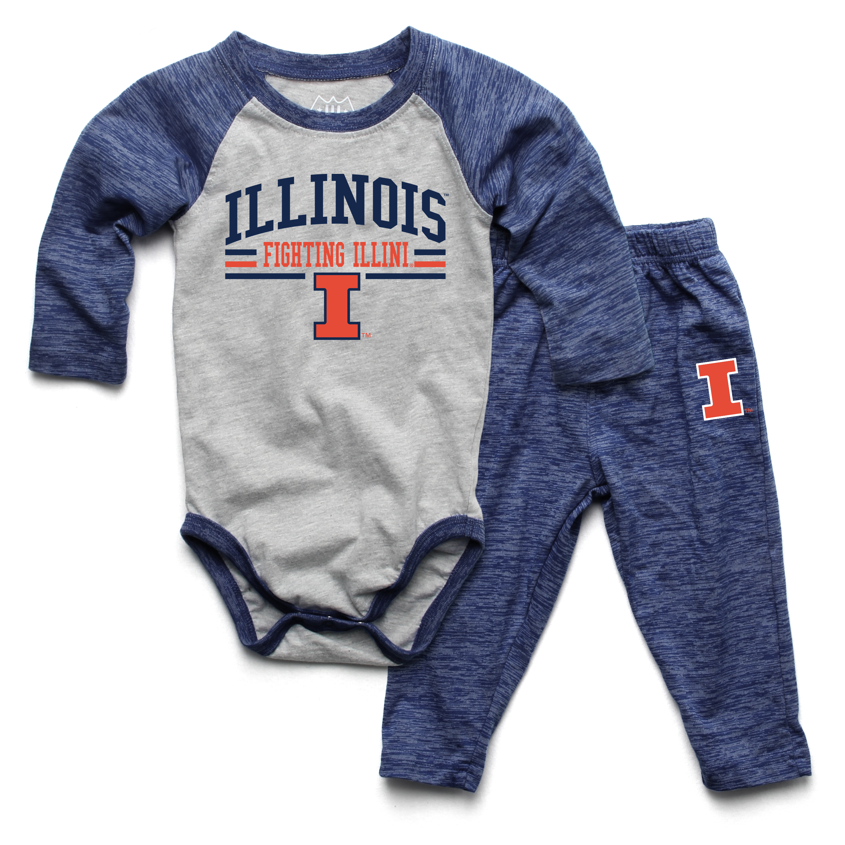 Wes and Willy Baby College Long Sleeve One Piece and Pant Set - Picture 10 of 70
