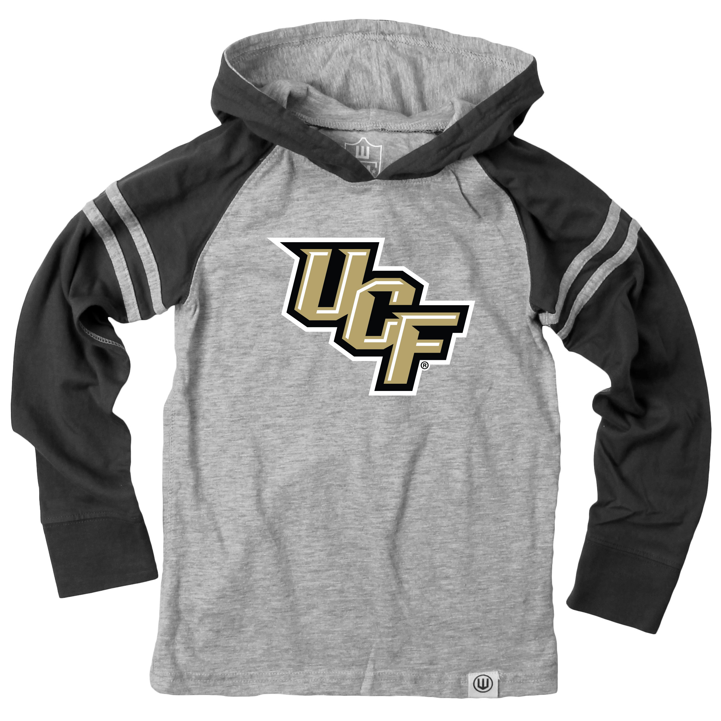 Wes and Willy Youth Boys College Team Long Sleeve Striped Hooded T-Shirt - Picture 12 of 46