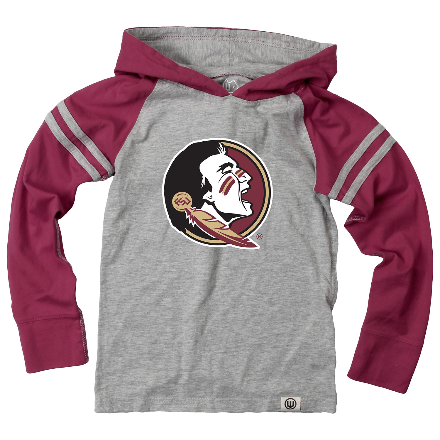 Wes and Willy Youth Boys College Team Long Sleeve Striped Hooded T-Shirt - Picture 15 of 46