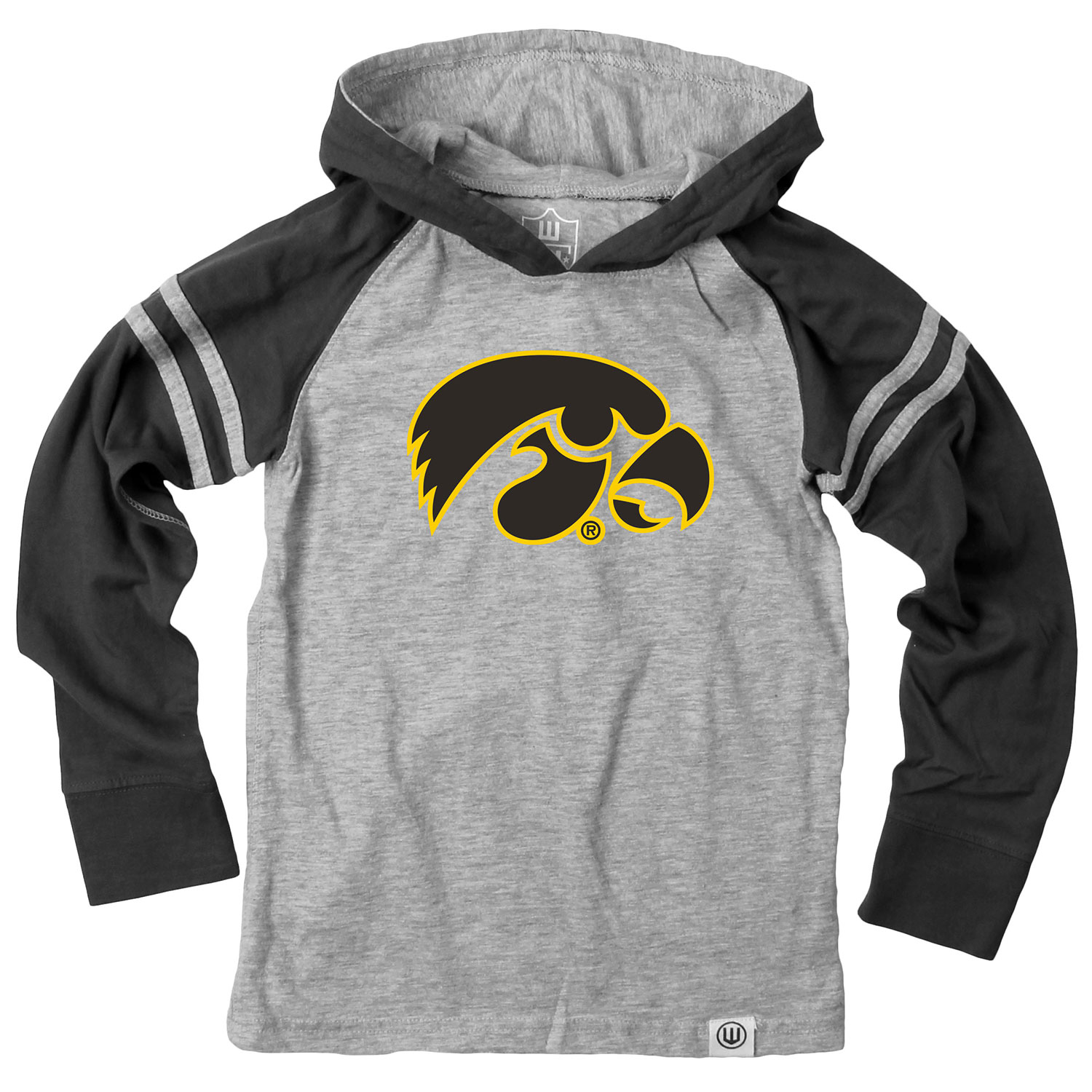 Wes and Willy Youth Boys College Team Long Sleeve Striped Hooded T-Shirt - Picture 20 of 46