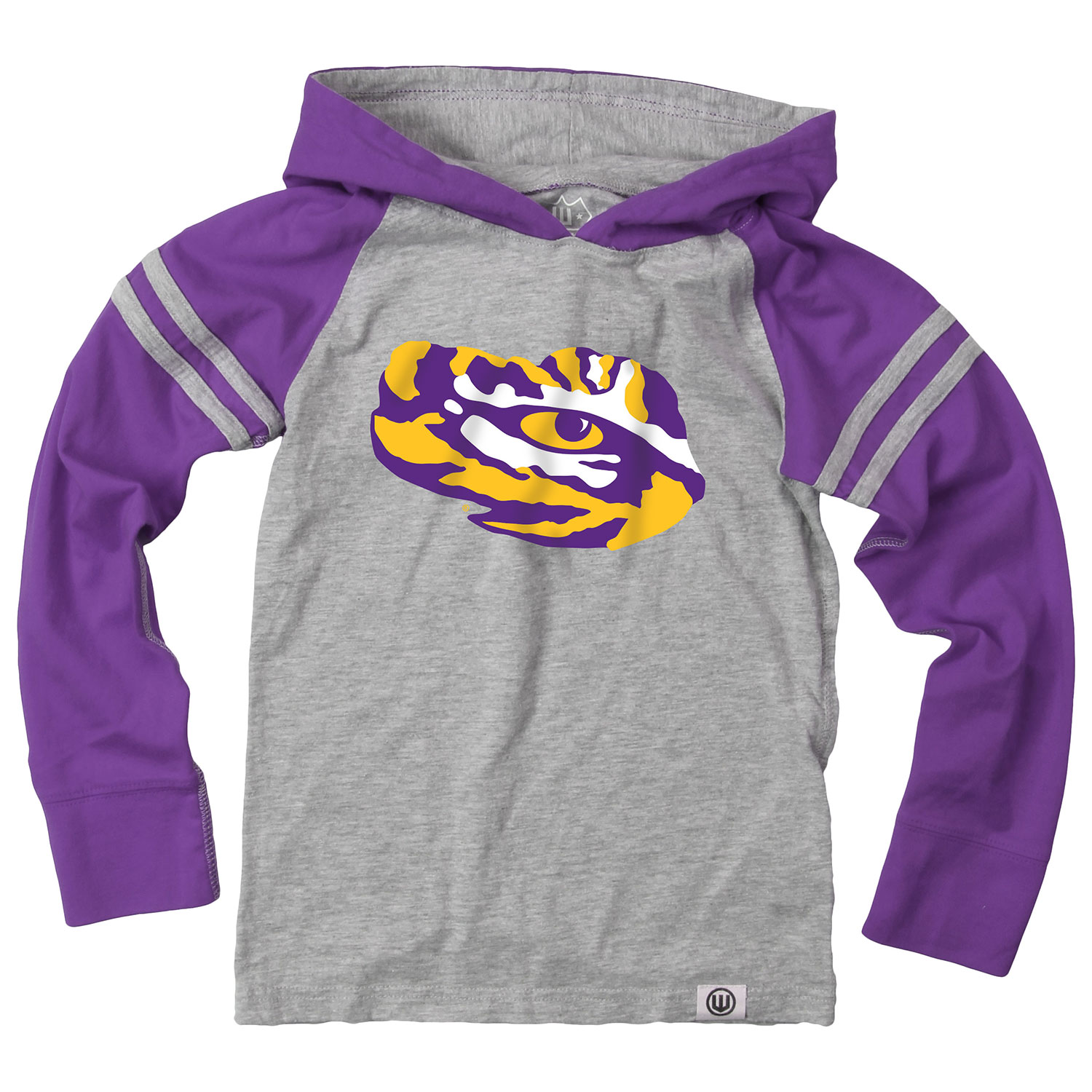 Wes and Willy Youth Boys College Team Long Sleeve Striped Hooded T-Shirt - Picture 22 of 46