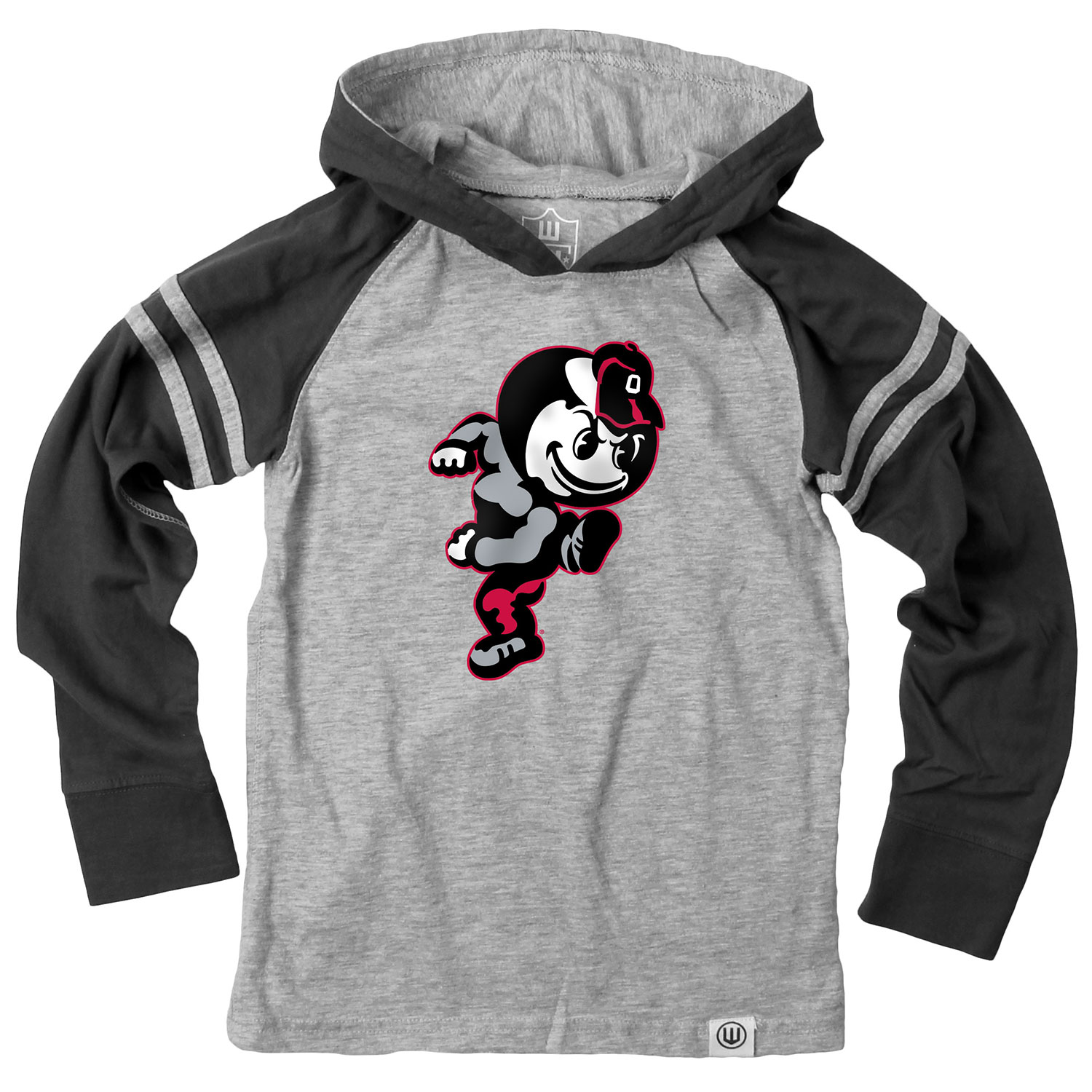 Wes and Willy Youth Boys College Team Long Sleeve Striped Hooded T-Shirt - Picture 30 of 46