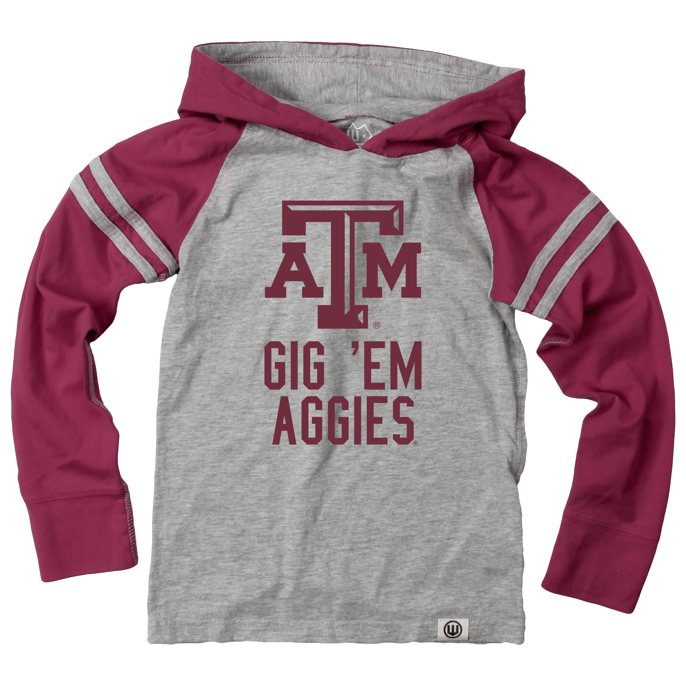 Wes and Willy Youth Boys College Team Long Sleeve Striped Hooded T-Shirt - Picture 36 of 46