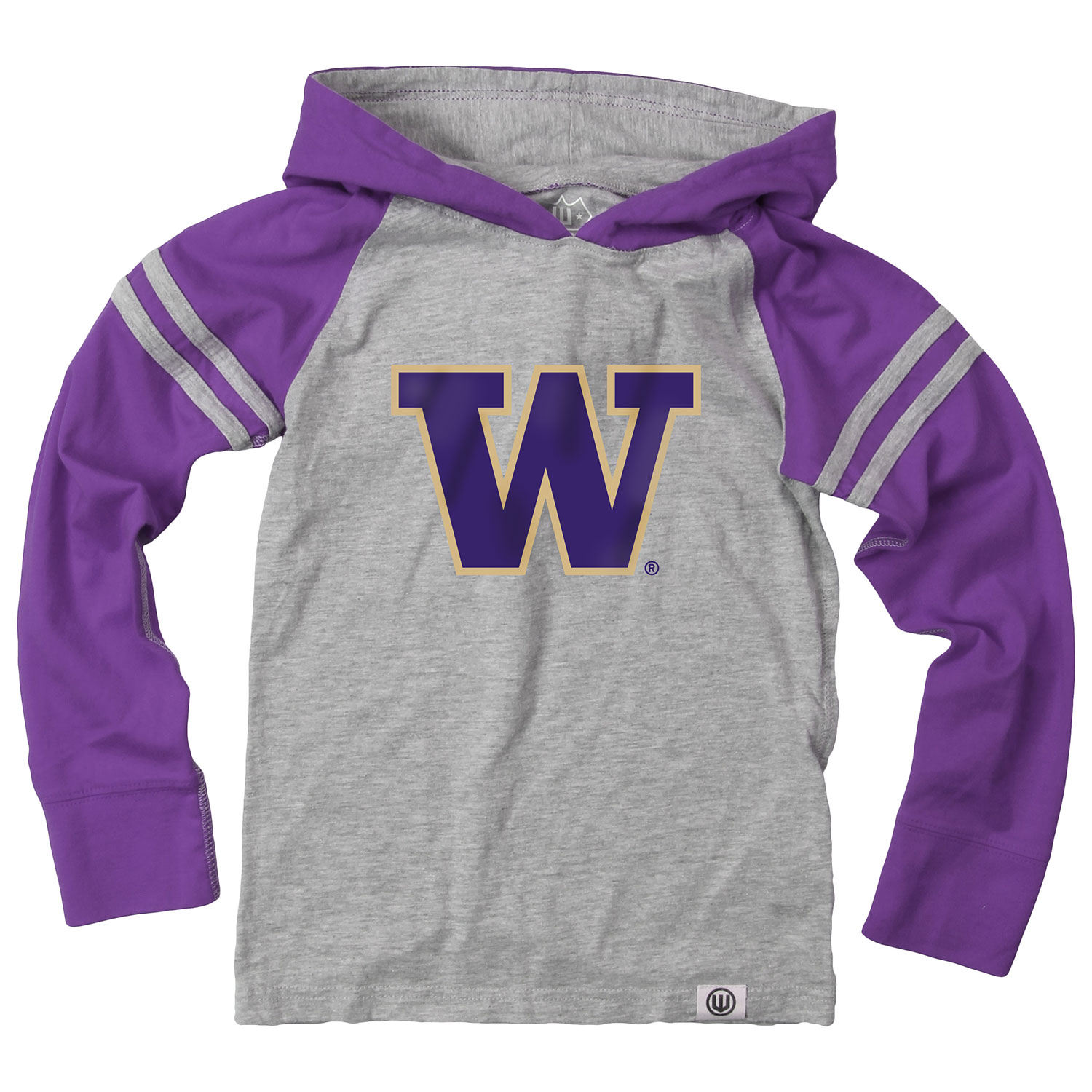 Wes and Willy Youth Boys College Team Long Sleeve Striped Hooded T-Shirt - Picture 45 of 46