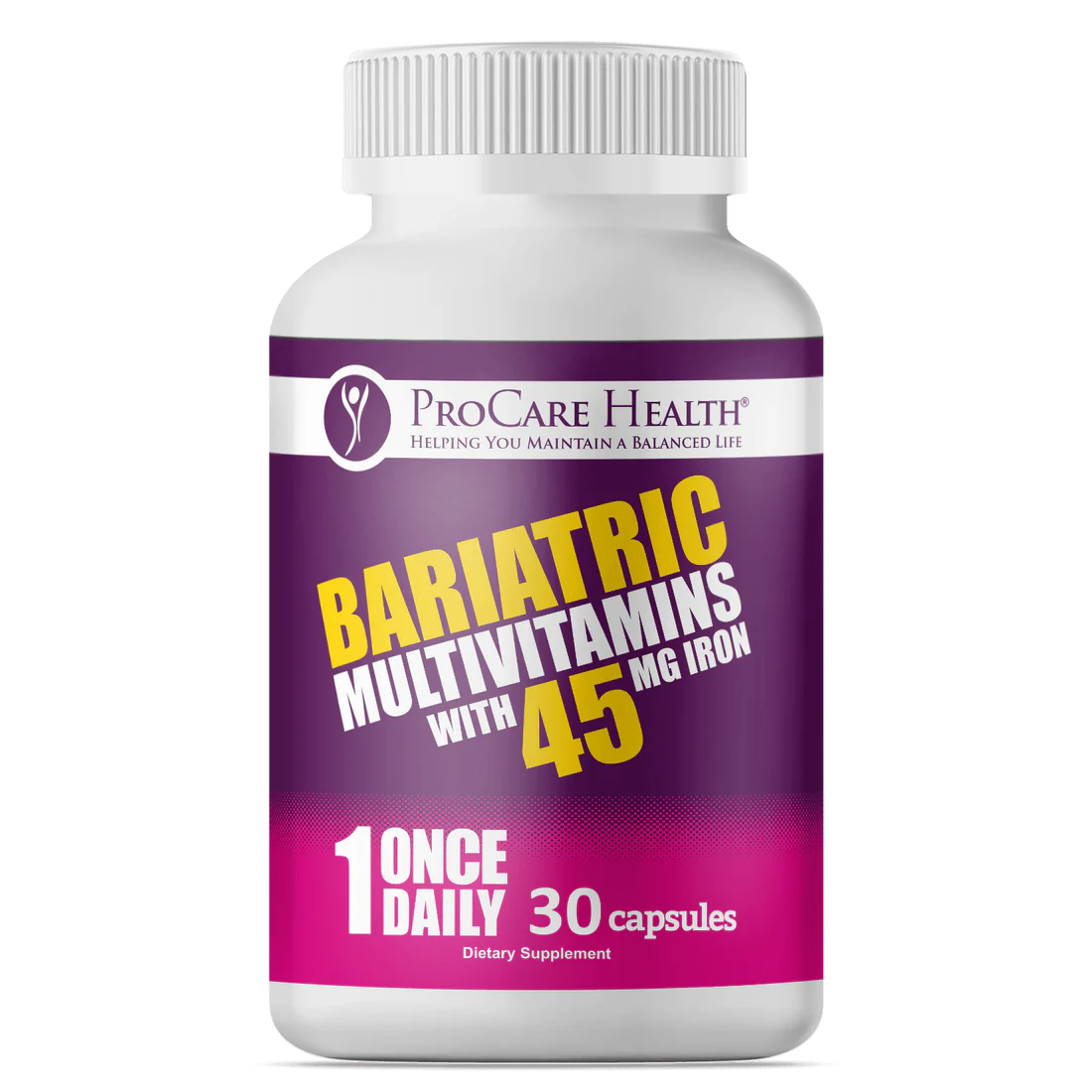 ProCare Health «1 per Day!» Bariatric Multivitamin Capsule with 45mg Iron
