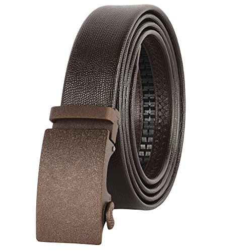 Cinturón de trinquete de cuero para hombre, ajuste para adaptarse a la cintura de 18"" - 56"", caja de regalo - Imagen 9 de 80