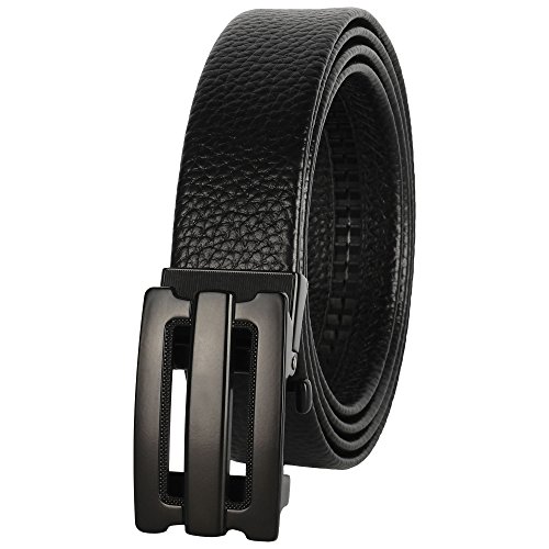Cinturón de trinquete de cuero para hombre, ajuste para adaptarse a la cintura de 18"" - 56"", caja de regalo - Imagen 17 de 80