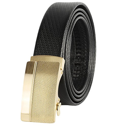 Cinturón de trinquete de cuero para hombre, ajuste para adaptarse a la cintura de 18"" - 56"", caja de regalo - Imagen 33 de 80