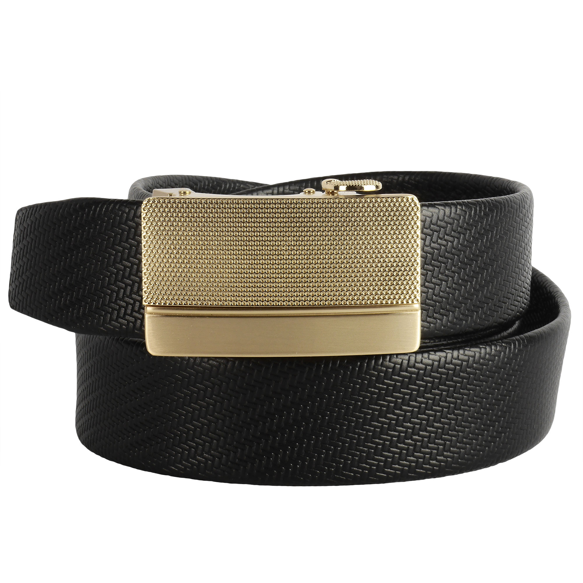 Cinturón de trinquete de cuero para hombre, ajuste para adaptarse a la cintura de 18"" - 56"", caja de regalo - Imagen 34 de 80