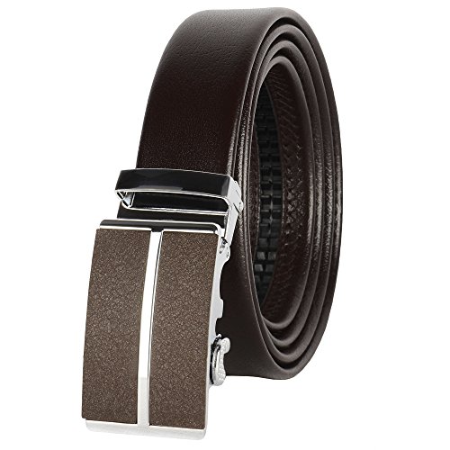 Cinturón de trinquete de cuero para hombre, ajuste para adaptarse a la cintura de 18"" - 56"", caja de regalo - Imagen 41 de 80