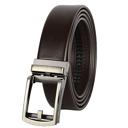 Cinturón de trinquete de cuero para hombre, ajuste para adaptarse a la cintura de 18"" - 56"", caja de regalo - Imagen 49 de 80