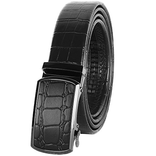 Cinturón de trinquete de cuero para hombre, ajuste para adaptarse a la cintura de 18"" - 56"", caja de regalo - Imagen 65 de 80