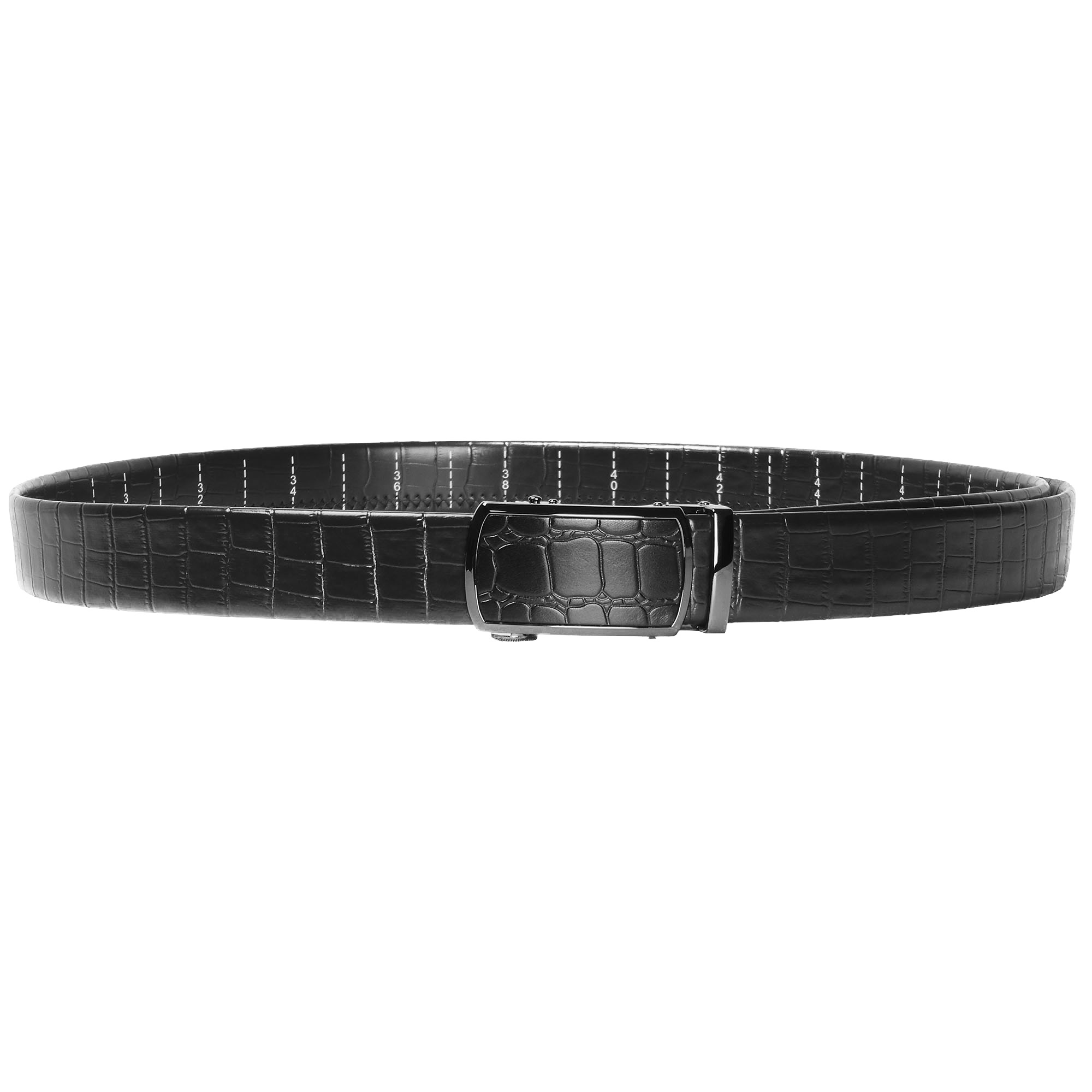 Cinturón de trinquete de cuero para hombre, ajuste para adaptarse a la cintura de 18"" - 56"", caja de regalo - Imagen 67 de 80